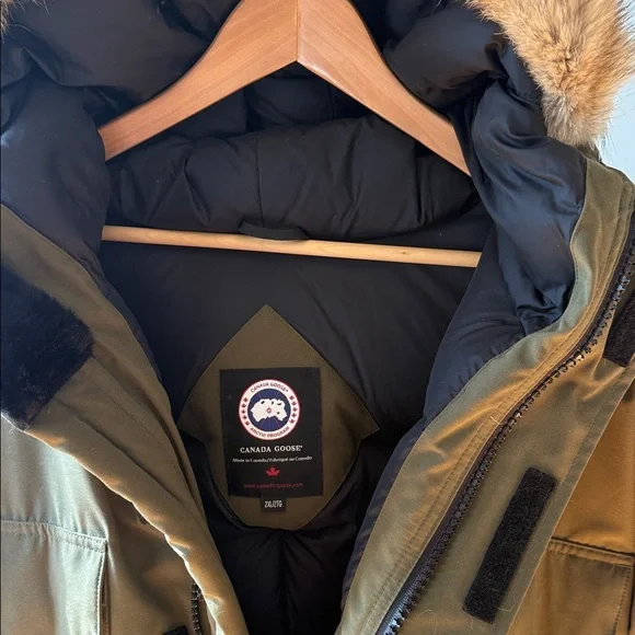 Canada Goose Olive Puffer Jacket with Fur Hood - Picture 2 of 10
